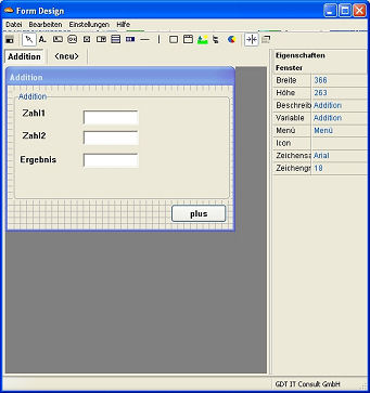 Tour Fensterdesigner starten